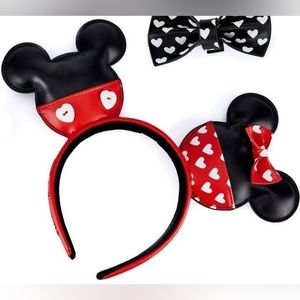 DISNEY Loungefly x Mickey Minnie Mouse Love Ears Headband Hair Accessory